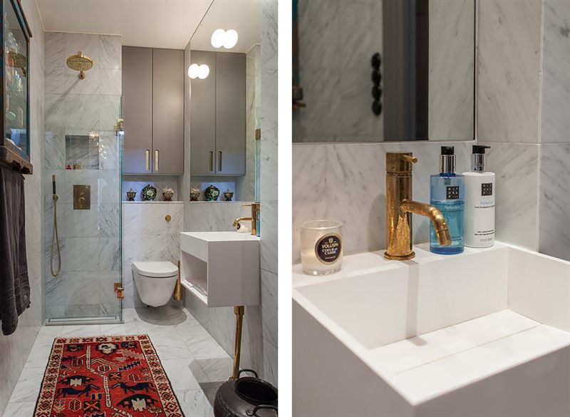 Badrum guld – inspiration inredning