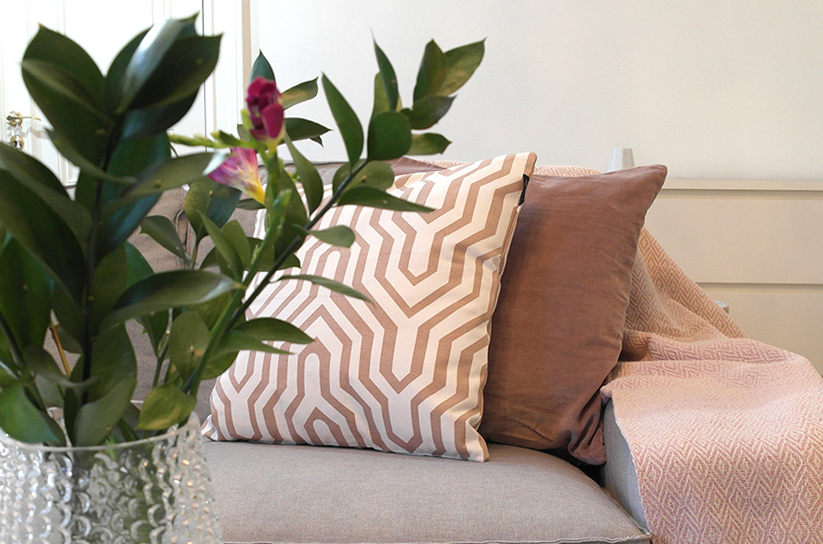 Rosa kuddfodral – inspiration inredning